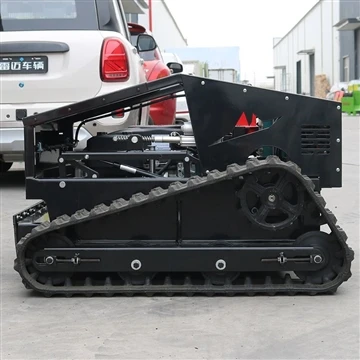 Kāpurķēžu pļāvējs Hibrīds zāles pļaušanas robots var vadīt zāles pļāvēju no a...